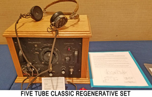 Five tube Regenerative Set